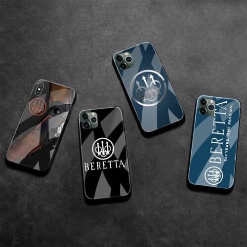 Cool Gun B-Berettas Phone Case Tempered Glass For iPhone 12 Pro Max Mini 11 Pro XR XS MAX 8 X 7 6S 6 Plus SE 2020 cover
