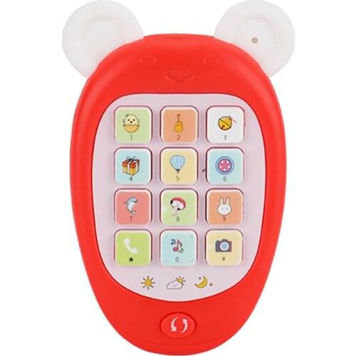 Baby Electronic Cartoon Mobile Phone Toys Cellphone Music Educational Learning Children Portable Interactive Present
