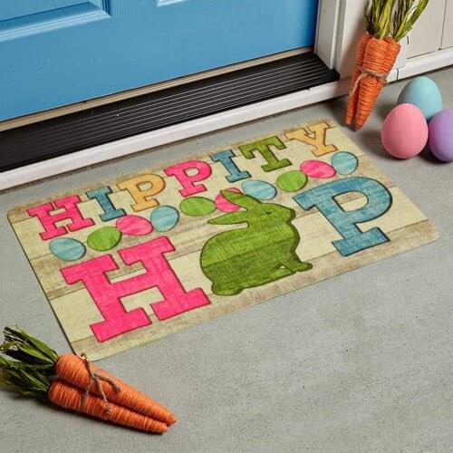 1pc Kitchen Doormats Spring Easter Day Welcome Doormats Home Carpets Decor Carpet Living Room Carpet Bath Non-slip Decor Mats