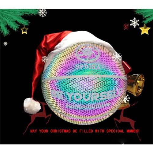 Colorful glowing basketball, no battery required, can illuminate the basketball light in the dark, street basketball