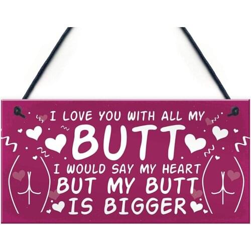 Meijiafei FUNNY For Him Plaque Valentines Gift For Boyfriend Husband Love You Plaque 10" x 5"