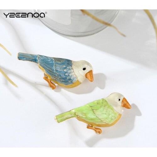 Metal Scarf Brooch Women Clothes Accessories Jewelry Blue Green Birds Brooch Woodpecker Shape Insects Pin
