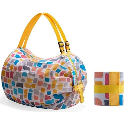 Fashion 6 Colors Large Foldable Market Shopping Bag One Shoulder Travel Portable Thickened Handbags Eco-friendly Grocery Bag