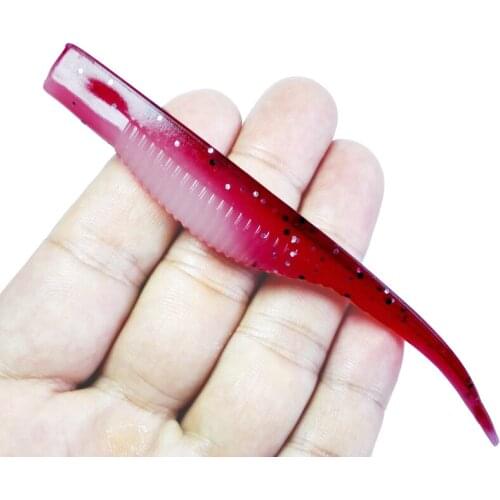 2021 New PVC soft bait soft fish Baits Fishing Lure Leurre Shad Double Color Silicone Bait T Tail Wobblers