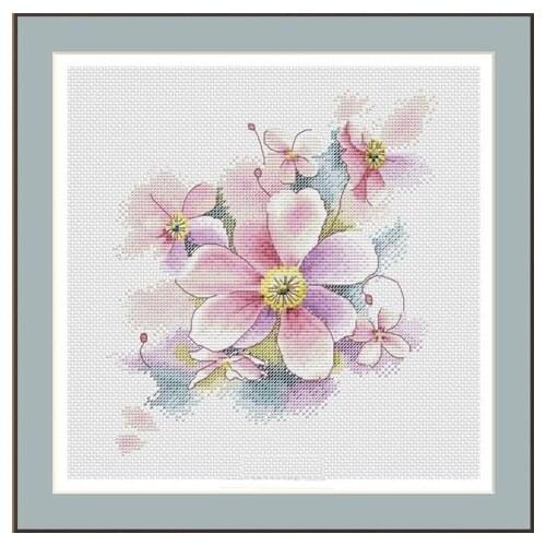 Mm Light peach blossom cross stitch kit Animal cotton thread 14ct linen flaxen canvas stitching embroidery DIY