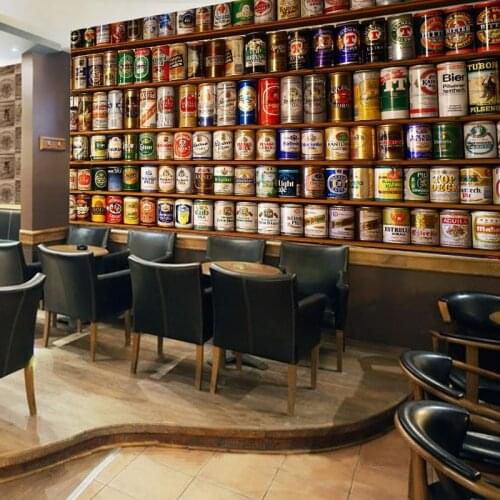 Custom Photo Wallpaper 3D Beer Large Wall Painting Living Room Bar KTV Hotel Cafe Background Wall Mural Papel De Parede 3D