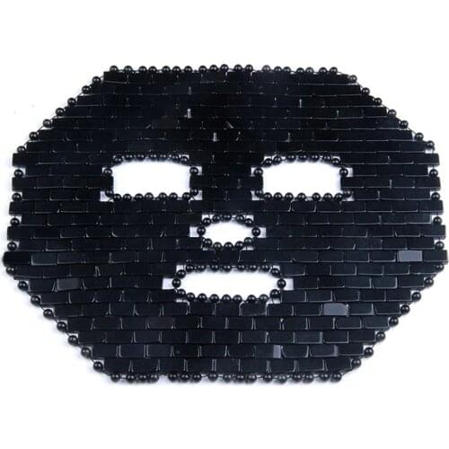 Natural Obsidian Jade Eye Mask Anti Wrinkle Sleeping Mask Cold Therapy Facial Massager Full Face Jade Mask for Eye Massager