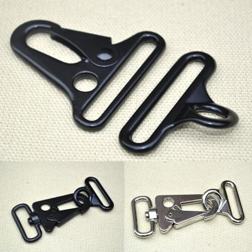 New Shorten Metal Clips For 25mm 40mm Width Webbing 10pcs Swivel Snap Hook And 10Pcs Rings DIY Bags Clothes Belts Accessories