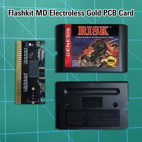 Risk - Flashkit MD Electroless Gold PCB Card 16 bit MD Games Cartridge For MegaDrive Genesis console