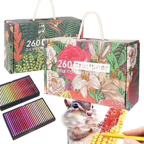Brutfuner 520 Professional Oil Colored Pencils for Artists Kids Adults Coloring Sketching and Drawing Premium Art Supplies