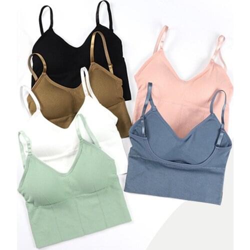 Underwear Dug Big U Back Sexy Thin Shoulder Vest Without Steel Ring Sports Tube Top Female
