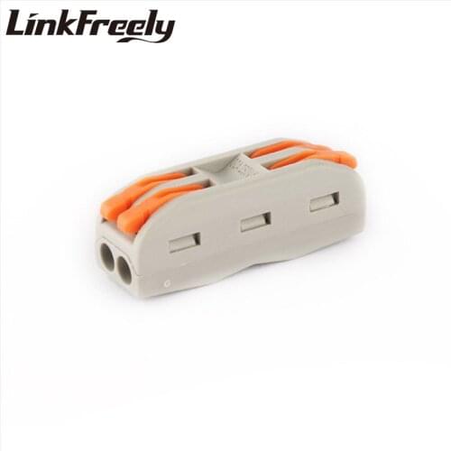 SPL-2 20pcs Quick Wire Connector Teminator Lug 32A 400V 0.08-4mm^2 Spring Faston Terminal Block Connector Set Electric