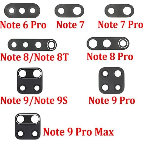 50pcs/lot Back Rear Camera Glass Lens Cover For Xiaomi Mi 10T 10t Pro With Adhesive For Xiaomi Redmi 9A 9C Note 8 9 Pro 8T 9S