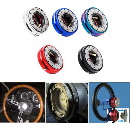 Universal Thin Version 6 Hole Steering Wheel Quick Release Hub Adapter Snap Off Boss Kit