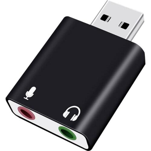 Virtual 7.1 Channel Sound Card USB7.1 Channel Analog Sound Card Aluminum Alloy Computer Hardware