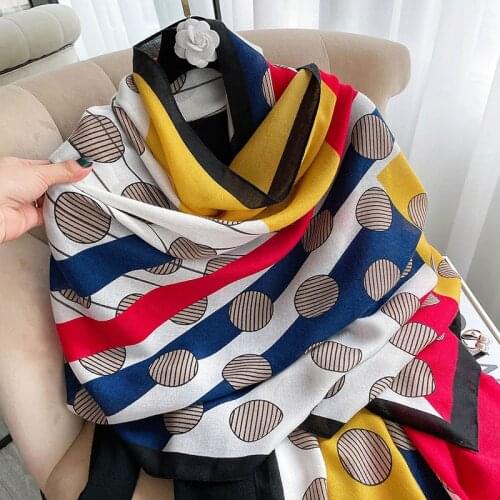 Women Scarf Fashion Cotton Winter Scarves New Design Dot Lady Shawls Hijab Wraps Pashmina Warm Stoles Hijab Foulard