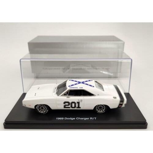1:43 1969 For D~ge CHARGER R/T SE #201 Resin Limited Models - white Classic Auto Toys Collection Gift