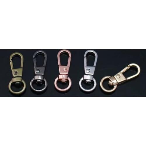 Keyring Openable Metal Spring Gate O Ring Leather Bag Belt Strap Buckle Dog Chain Snap Clasp Clip Trigger Phone case accessories
