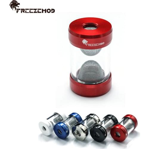 FREEZEMOD GLQ-JX1 Dual G1 / 4 " Inner Thread Filters 0.15mm Mesh Connection Aluminum+PMMA MOD PC Water Coolling Inch 3 /8 "
