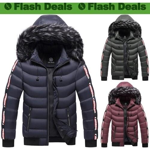 Fashion Parkas Coat Men Jacket Coat Male Winter Plus Size 5XL Hooded Coats Outwear Boy Cotton Thermal Windbreaker Padded Clothes