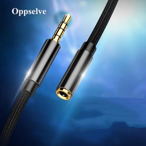 Oppselve Jack 3.5 mm Audio Extension Cable for Huawei P30 P20 Lite Stereo 3.5mm Jack Aux Cable for Headphone Xiaomi Redmi 5 plus