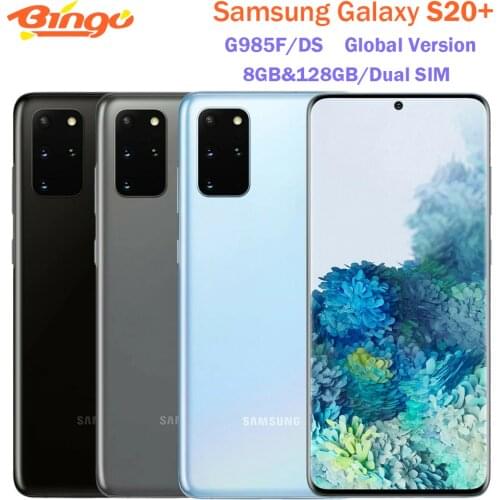 Samsung Galaxy S20+ S20 Plus G985F/DS Global Version 4G LTE Dual SIM 6.7" 8GB&128GB Exynos Original Cell Phone NFC Fingerprint