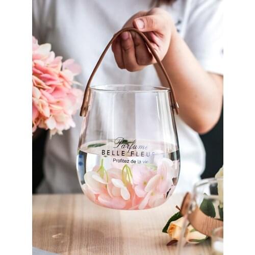 Nordic Simple Flower Arrangement Hydroponic Transparent Glass Vases wedding Dried Flower Vase Decor Living Room Table Decoration