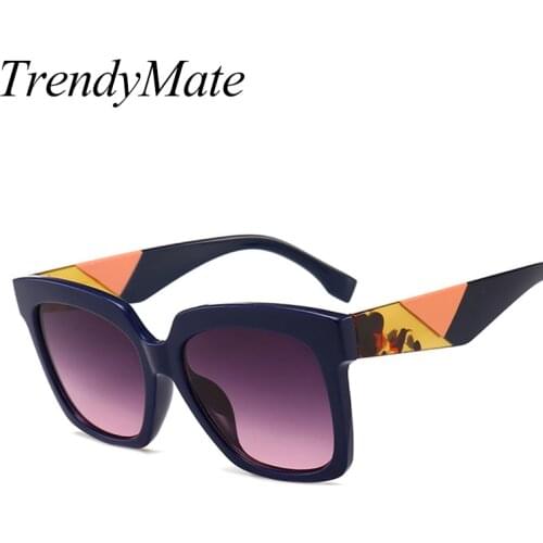 2018 Brand Designer Multi Color Square Sunglasses Women Vision Driving Blue Green Sun Glasses Men Women Oculos Masculino 1494T