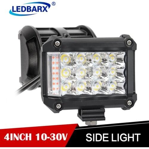 LEDBARX 4" Inch 57W Motorcycle LED Head Light 12V 24V Offroad LED Work Light Truck LED Lamp For Auto Car SUV Trailer Fog Light