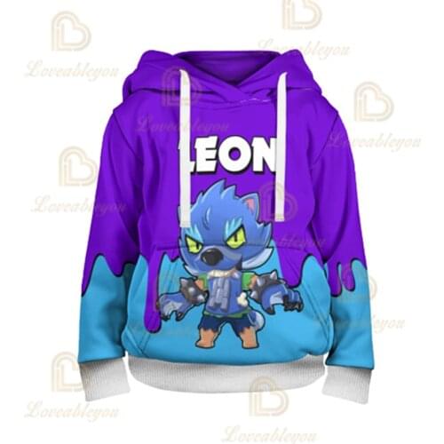 4T To 16T Shooting Game LEON 3d Print Star Clothing Children Kids Boys Girls Hoodies Sweatshirt Outerwear Hoodie Sweatshirts