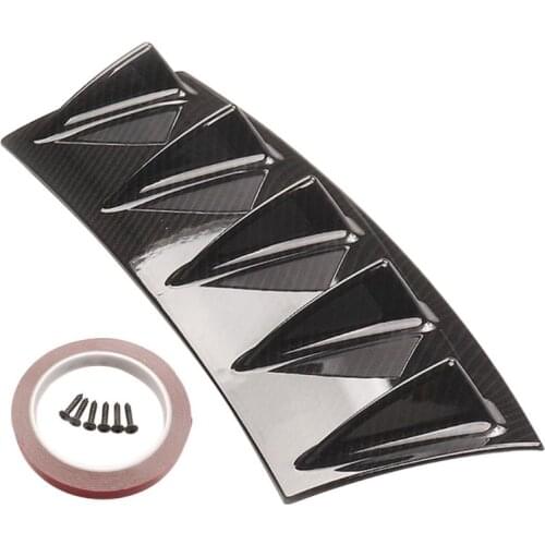 2020 New Universal Car Rear Bumper Lip Diffuser 5 Fin Shark Fin Style Car Black Bumper