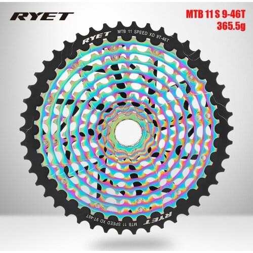 ULT 11 Speed 9-46T Rainbow MTB Cassette XD Core Ultralight 363g Steel Durable Ultimate k7 11v Sprocket 9-46 k7 511% Range