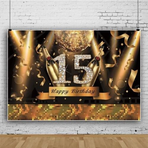 Ladies 15-60 Varied Birthday Theme Background Girls Party Decorative Photography Studio Photo Adult Kids Custom Vinyl Backdrop