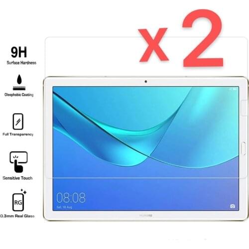 2Pcs Tablet Tempered Glass Screen Protector Cover for Huawei MediaPad M6 10.8 Inch Anti-Shatter Screen