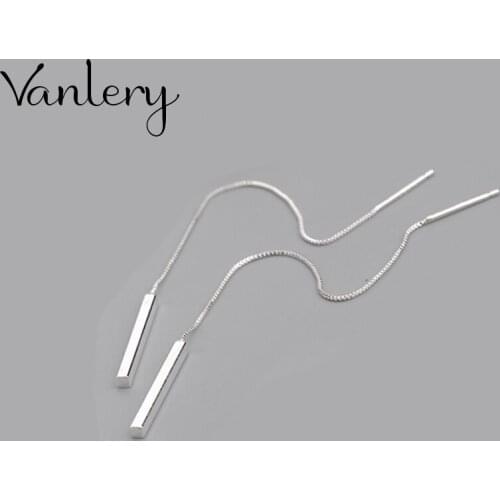 Vintage Long Lines Stud Earrings For Women Silver Color Geometric Earrings Brinco Trendy Fashion Jewelry Gifts