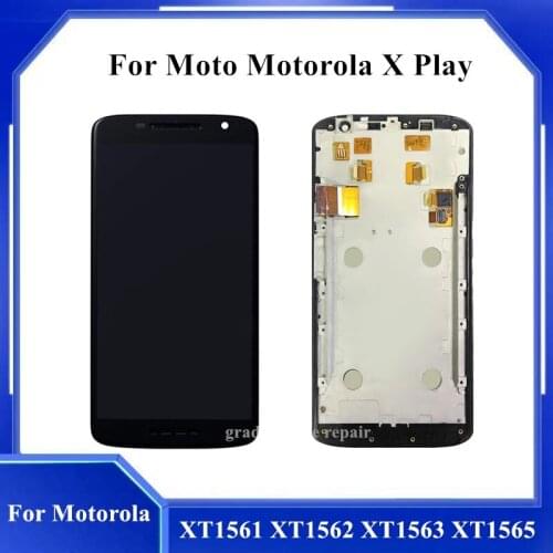 5.5" For Motorola MOTO X play XT1561 XT1562 XT1563 LCD Display Touch Screen Digitizer Assembly With Frame For Moto X Play LCD
