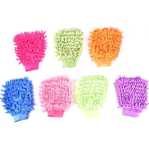 1PC Car Home Cleaning Window Washing Tool Auto Care Tool Car Drying Wash Glove Ultrafine Fiber Chenille Microfiber
