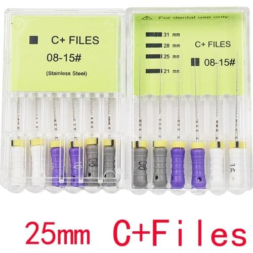 2 boxes Dental Endo 25mm Stainless Steel C+ Files Hand Files Endo Root Canal Files Endodontic Files Dental Instrument