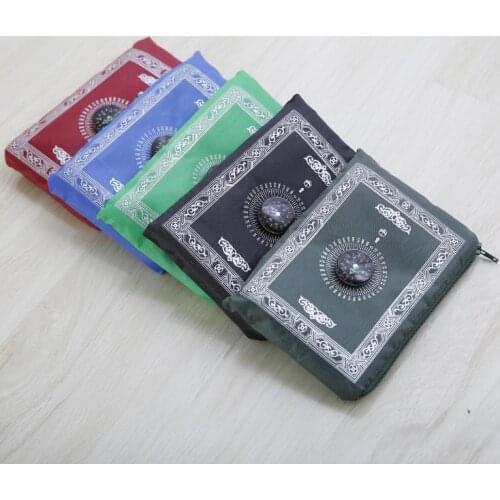 300pcs/lot Pocket Prayer Mat Qibla Finder muslim Islamic Pray Mat Prayer Floor Rug Compass travel Pocket prayer mat SN1247