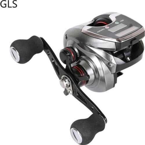 Digital Display Electronic Fishing Reel 2021 New 8.0:1 High Speed Ratio Low Profile Line Counter Baitcasting Reel Fishing Tools