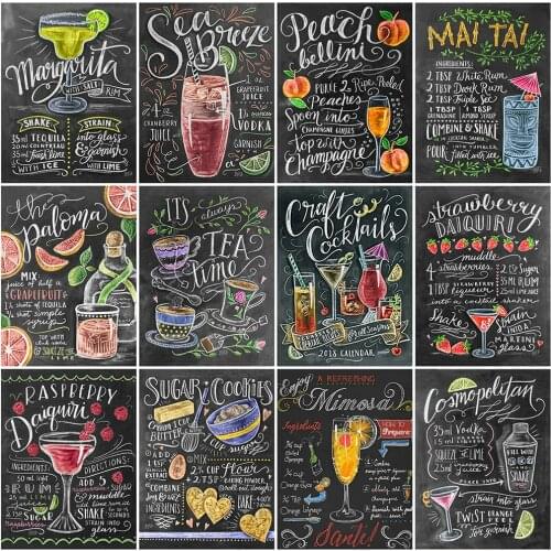 EverShine Diamond Embroidery Text 5D DIY Needlework Diamond Painting Blackboard Full Square Mosaic Letter Pattern Wall Decor