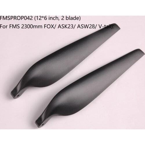 FMS Propeller 12x6 2 Blade FMSPROP042 for 2300mm FOX ASW28 ASK23 RC Airplane Aircraft Model Plane Avion Spare Parts Accessories