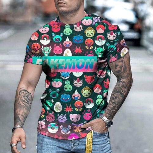 Ot selling mens summer 3D stereo printing hip-hop T-shirt cartoon painted sexy top unisex fashion O-neck T-shirt