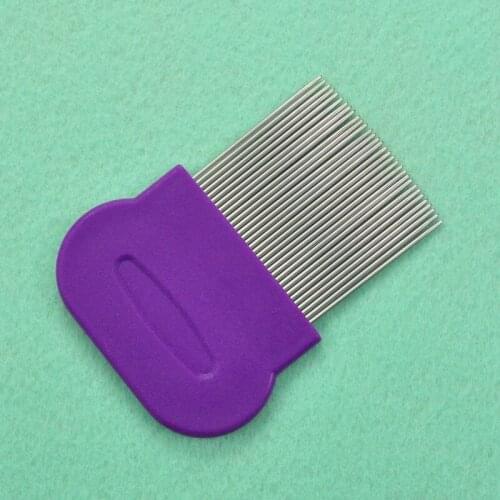 Fine-toothed stainless steel needle row comb to remove scorpion grass locust pet comb cat dog flea comb grooming comb