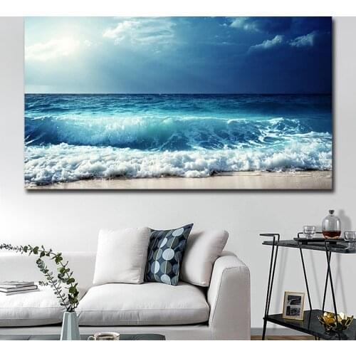 HD Modern Style Seascape Canvas Painting Art Wall Pictures For Living Room Decoration Custom Posters And Prints