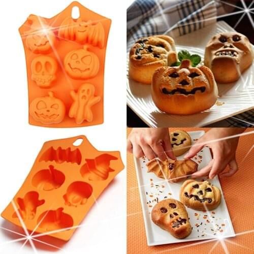 Halloween Decoration Creative Happy Halloween Silicone Pumpkin Cake Silicone Mold Kitchen Bake Tools