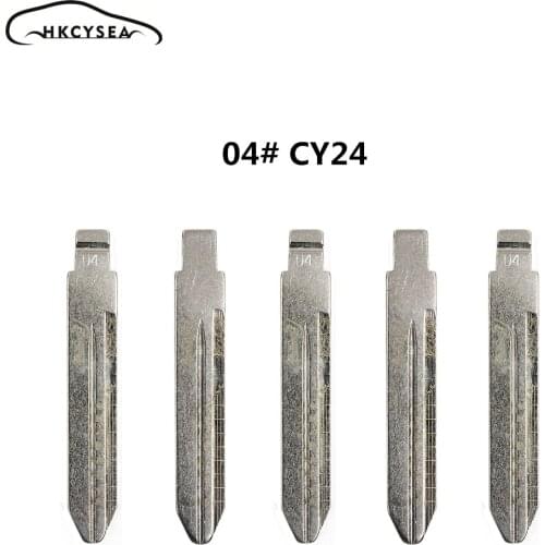 HKCYSEA Engraved Line Blank Scale Shearing Teeth Uncut Key Blade 04# CY24 for Chrysler 300C for Jeep/Dodge for Lishi 2 in 1 Tool