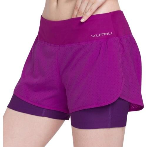 Summer Running Shorts Women 2 In 1 Marathon Quick Dry Shorts Gym Sport Shorts Breathable Elastic Waist Pocket Tight Yoga Short