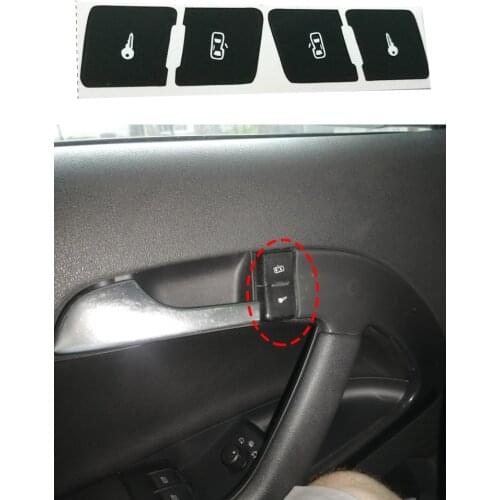 Left+Right Matte Black Car Door Lock Control Switch Button Repair Stickers Decals For Audi A3L Fixed Button Car Stickers New