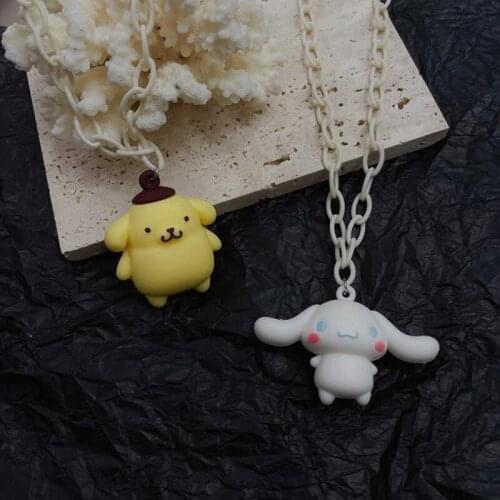 Fashion Cartoon cute big ears dog Clown duck pendant Necklace Hip-hop Personality Couple Pendant Necklace women kids best gift